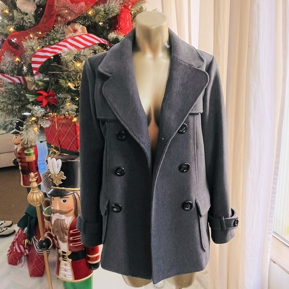 Double breasted Peacoat DK Gray - Picture 1 of 7